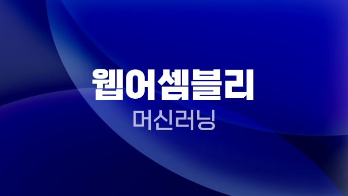 웹어셈블리 머신러닝