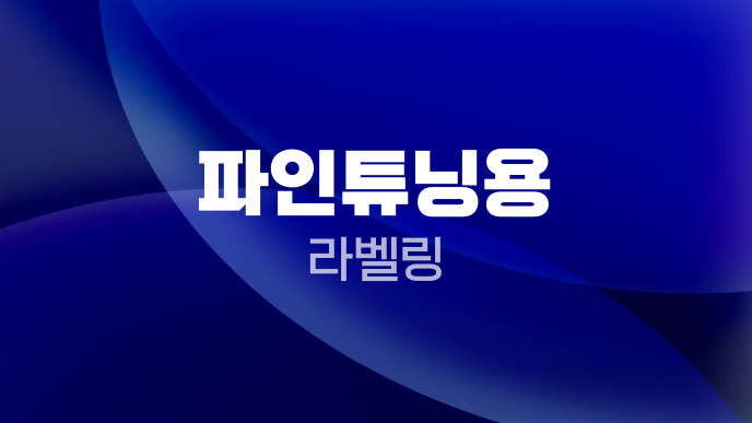 파인튜닝용 라벨링