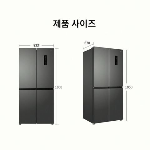 TCL 428L 4도어 냉장고 P460CDC 디자인