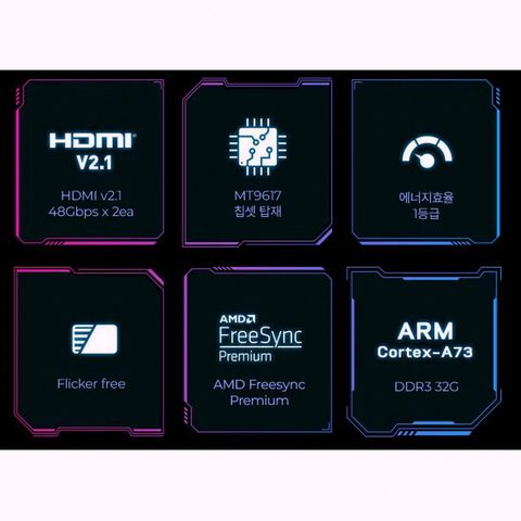 더함 UA651QLED SMART CINEMA144 받침대와 거치