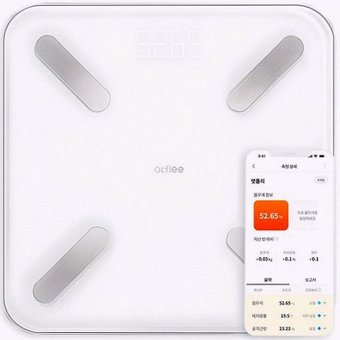앳플리 T8scale 스마트 체중계 크기 비교