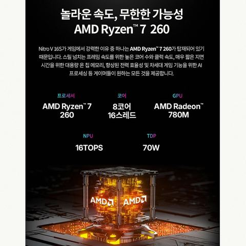 에이서 ANV16S-41-R9SV 게이밍노트북 제품 이미지
