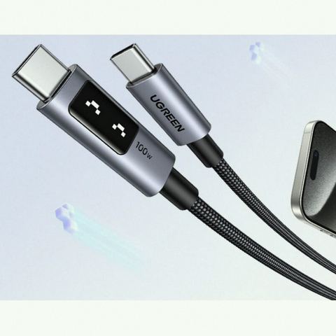 유그린 UNO 100W 충전케이블 측면 디테일